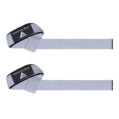 Weight Lifting Straps,Powerlifting Deadlifting, Anti Slip 60CM Hand Bar Grip, 5MM Neoprene Wrist Support, Heavy Duty Weightlifting Bodybuilding Workout - color: Gray