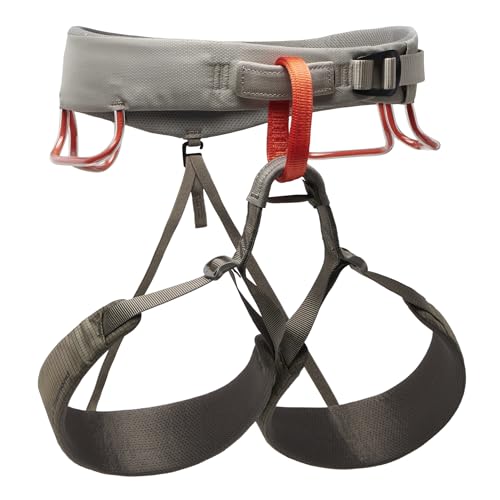 BLACK DIAMOND Men's Momentum Rock Climbing Harness, Adjustable Loops - color: Moonstone, size: LG (33-36" Waist)