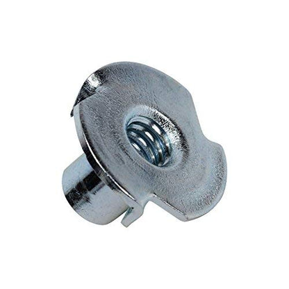 Rok Hardware Three Prong T-Nut Fasteners Holds, 1/4-20 with 5/16" Long Barrel Machine Thread Steel Tee-Nut Rock Climbing (120 Pack) - style: 120 Pack
