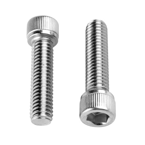 1/4-20 x 2 Socket Head Cap Screws Allen Hex Bolts, 304 Stainless Steel 18-8, UNC Fully Machine Thread, 25Pcs Silver - color: Silver, size: 1/4-20 x 2" (25PCS)