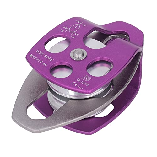Heavy Duty Climbing Pulley Wear Double Side Swing Pulley, Premium Material for Rock Climbing and Training
