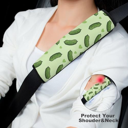 2 Pack Pickles Car Seat Belt Pad Soft Padded Harness Pads Strap for Child, Car Seats Pushchair Strollers High Chair Pushchair, Anti-Slip Pad - color: Pattern 813