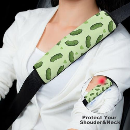 2 Pack Pickles Car Seat Belt Pad Soft Padded Harness Pads Strap for Child, Car Seats Pushchair Strollers High Chair Pushchair, Anti-Slip Pad - color: Pattern 813