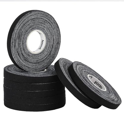 Bighorn Athletics Pro Series Jiu-Jitsu Finger Tape, 8-Rolls with Tin Holder, Enhanced Extra Strength, Residue-Free (0.3-Inch, Black) - color: Black