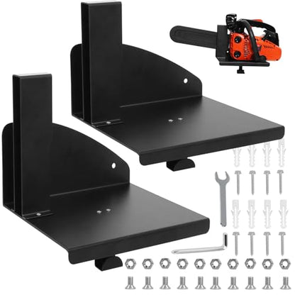 Universal Chainsaw Wall Mount Holder – Heavy Duty Steel Rack for Stihl & Most Chainsaws, 𝟏𝟓𝟎𝐋𝐁𝐒 Capacity, Multi-Functional Garage & Workshop Organizer by Zejoot