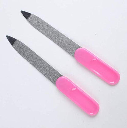 Cafurty Nail Tools - 5pcs Metal Double Sided Nail File Stainless Steel Manicure Pedicure Tools Files - Metal Nail File Men Filer for Toenails Stainless Steel Fingernail Files