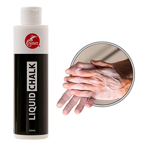 Cramer Liquid Gym Chalk, 200mL (6.76oz), Bottle of Liquid Grip Solution for Improving Grip During Weightlifting, Power Lifting, Gymnastics, Pole Fitness, & Rock Climbing, Less Messy Than Block Chalk - style: 200ML Liquid Chalk