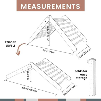 Climbing triangle, Waldorf toys, Climbing triangle, Climbing ladder, Step triangle, Montessori furniture
