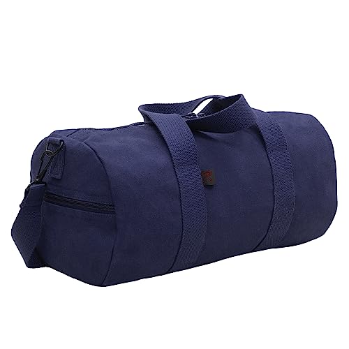 Rothco Heavy-Duty Canvas Shoulder Duffle Bag - Rugged Travel Gym Gear Equipment Bag - color: Navy Blue, size: 19 Inches