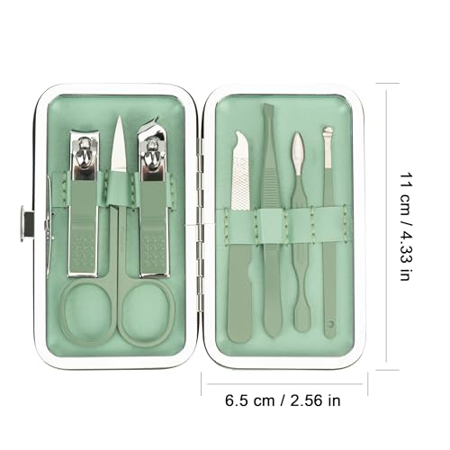 Manicure Set Personal Care Nail Clipper Kit Professional Manicure Pedicure Set Mens Accessories Personal Care Nail Grooming Present for Men Husband Boyfriend Parent, Green - color: Green