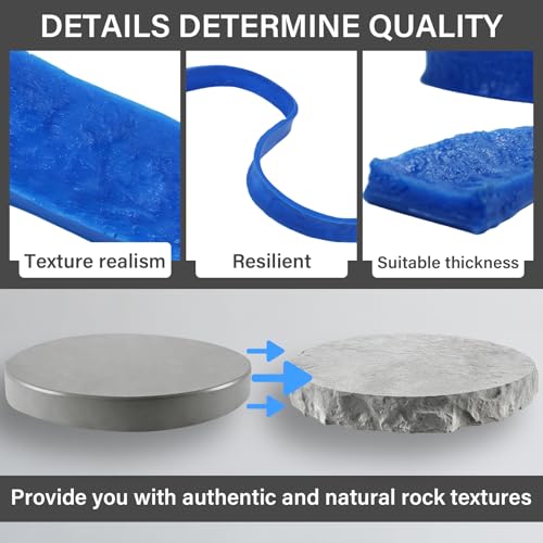 102.36" L x 2.17" W x 0.59" T Concrete Edge Mold, Stone Rock Edge Form Liner, Concrete Countertop Edge Form with Chiseled Stone Finish for Countertops, Steps, Benches & Fireplace Edging - size: 102.36 L x 2.17 "W x 0.59 "T