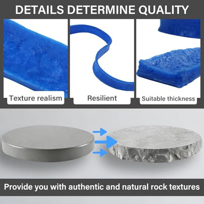 102.36" L x 2.17" W x 0.59" T Concrete Edge Mold, Stone Rock Edge Form Liner, Concrete Countertop Edge Form with Chiseled Stone Finish for Countertops, Steps, Benches & Fireplace Edging - size: 102.36 L x 2.17 "W x 0.59 "T