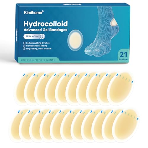 Gel Blister Bandages - 21 PCS Hydrocolloid Bandages for Feet, Blister Cushions Pads for Prevention Recovery, Water Resistant Adhesive Bandages for Heel, Toes, Daily & Travel Essentials (Heel Pack) - style: Heel Pack