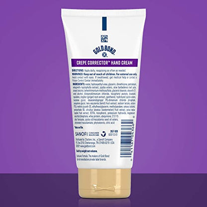 Gold Bond Age Renew Crepe Corrector Hand Cream, Replenishing & Smoothing Formula, 3 oz. (Pack of 2) - size: 3 Ounce (Pack of 2)