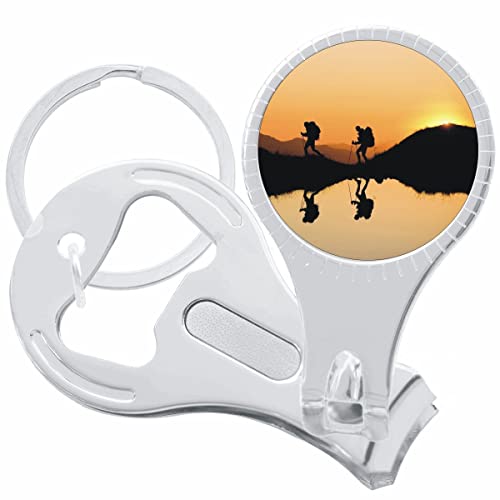 Hiking Trail Nature Nail Clippers Plus Bottle Opener Keychain