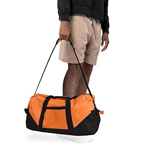 21" Large Duffle Bag with Adjustable Strap - color: Orange