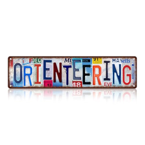 Vintage Sport Street Sign Orienteering Wall Decor Metal Tin Signs | for Bar Home Bedroom Garage - color: St-K-05