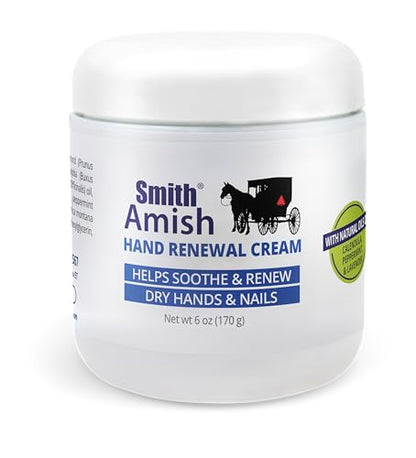 Smith Amish Hand Renewal Cream – Deep Moisturizing Hand Cream - 6 oz Jar | For Dry & Rough Hands - Glycerin, Lavender & Calendula Botanical Formula – Softening Daily Hand Care - size: 6 Ounce (Pack of 1)