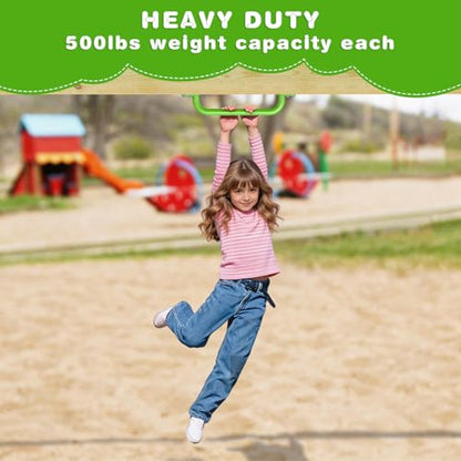 Dolibest 6 Pack 17-Inch Safety Handle, Heavy Duty Metal Safety Playground Handles, Indoor Monkey Bars, Playset Grab Handles for Kids Playhouse, Climbing Frame, Treehouse, Swing Set Accessories -Green - color: D:Green-17 Inch-6pcs