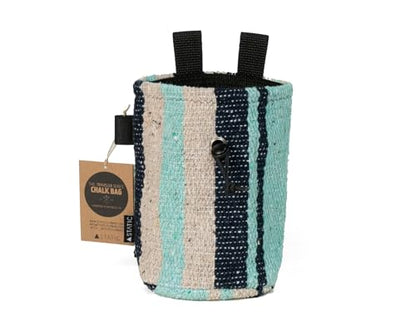 Static Chalk Bag | Traveler Series | Chalk Bag for Rock Climbing Bouldering - color: Navy/Mint