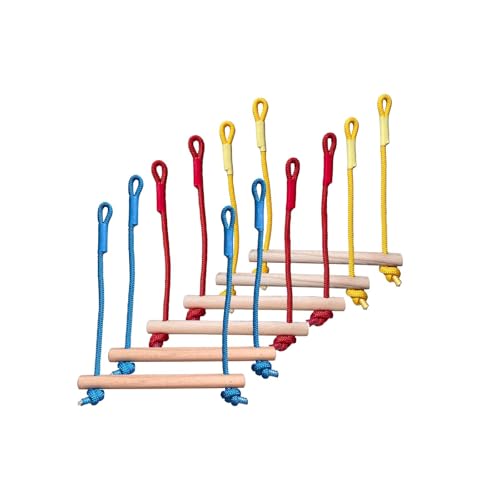 6 Pcs Ninja Monkey Bars for Kids Obstacle Course Backyard 350lbs | Ninja Line Slackline Swing Set Attachments, Outdoor Adventure Balance Training Playground Fitness Equipment, CPSC Approval - size: Monkey Bars