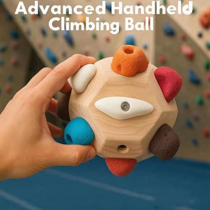 Handcrafted Climbing Block: Elevate Strength with Portable Hangboard & Rock Climbing Gear, 3D Training Ball for Anytime Practice, Ideal Gift for Climbers