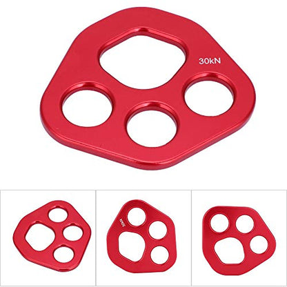 Rigging Plate Aluminum Anchor Multiplier Plate, Finger Force Rigging Plate Force Divider Bear Climbing Descender Gear Multi Anchor Point Connector Gear