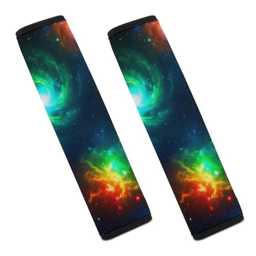 2 Piece Universal Soft and Comfortable Seat Belt Shoulder Pad for Kids, Most Cars, Universe Galaxy Science Fiction Print Seat Belt Covers Cushion, Neck and Shoulder Support - color: Pattern 798