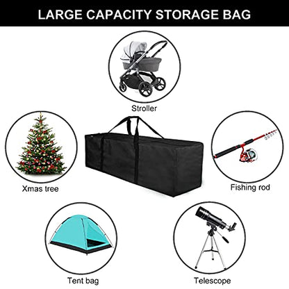 INFANZIA 47in Large Travel Duffel Bag, 600D Water Resistant Foldable, 196L | Sport Luggage Bag with Upgrade Zipper, Foldable Equipment Storage Bag, for Moving Camping Tent Tripod Fishing - size: 47x15x17 inch
