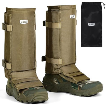 Snake Gaiters Chaps, Durable Lower Legs Anti-Snake Bite Guards - color: Khaki