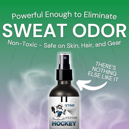 The Stink Solution Hockey Odor Eliminator Spray, Unscented, 2 Pack, 16 oz | Eliminates Sweat and Body Odor at the Source. Deodorizer for Skates, Gloves, Helmets, Guards, Pads and Hockey Bags - size: 16 Fl Oz (Pack of 2)