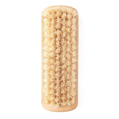 GranNaturals Palm Size Boar Bristle Smoothing Hair Brush - Soft White Bristle Slick Back Hairbrush for Slicking Hair to Create Sleek Style - Natural Wood Handle for Women + Men