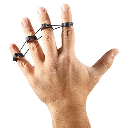D'Addario Accessories Dexterity Band Finger Exerciser - Finger Exerciser & Hand Strengthener - Finger Strengthener for Strength & Dexterity - Finger Grip Strengthener Increases Speed & Fluidity