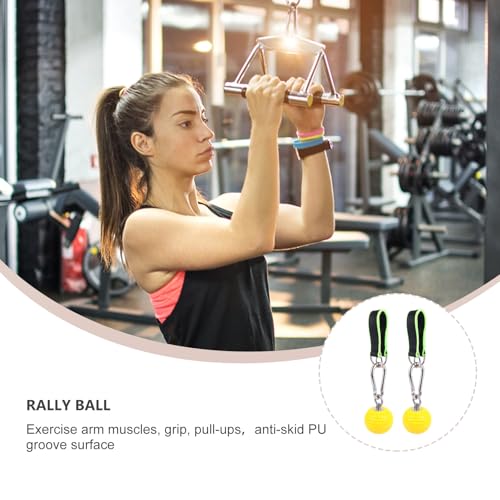 Healeved Climbing Training Grip Ball Hand Grip Strength Exerciser with Hanging Rings Finger Strength Trainer for Fitness and Pull-up Workout Random Color