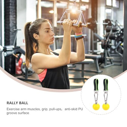 Mikinona Wrist Exercise Grip Ball with Hanging Rings, Hand Grip Training Ball for Climbing and Finger Strength, Strength Exerciser for Pull-up and Rock Climbing Training Random Color