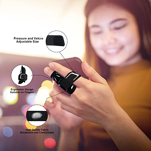 Finger Splint Finger Support Adjustable Elastic Compression Finger Sleeves Finger Brace Relieve Joint Pain Finger Guard Sport Finger Protector for Basketball Volleyball Tennis Baseball - L - size: Large
