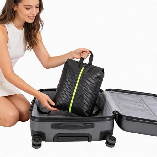 Smell Proof Shoe Bag,odor proof shoe bag for travel with Activated Charcoal Ideal for Athletic Soccer Golf Gym Spikes Tennis Baseball (S1-43)