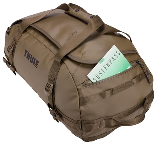 Thule Chasm Duffel bag, Weather-resistant materials, Easy packing, Converts to backpack, Internal pockets, Travel-ready - color: DEEP KHAKI, size: 40L