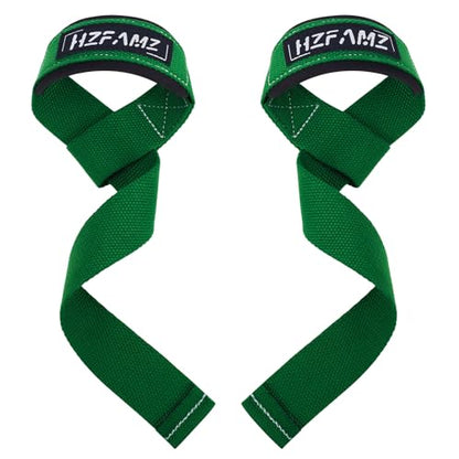 Lifting Straps, Lifting Wrist Straps for Weightlifting, Weightlifting Straps with Padded Neoprene, Gym Straps for Strength Training, Bodybuilding, Weight Lifting Straps for Men and Women - color: Green