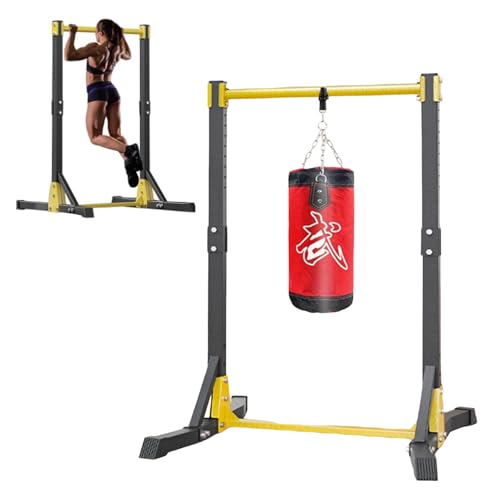 Pull Up Station - Portable Pull Up Bar Free Standing 11 Gears Adjustment Pullup Bar Station, 400LBS Power Tower Pull Up Dip Station for Home Gym Strength Training Workout Equipment,Pull Up Rack