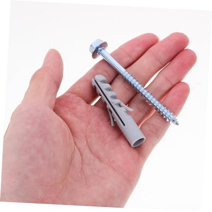 Zerodeko 10 Sets Rack Screw Set Screws Mounts Brackets Ceiling with Mounting Replacement Expansion Mount Anchors Bracket Bolts Mount Accessories Carbon Steel