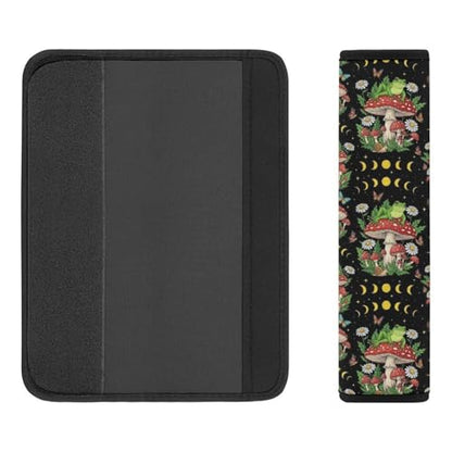 2 Pack Frog Trippy Mushroom Moon Phase Car Seat Straps Shoulder Pads Soft Padded Shoulder Harness Cover for Adult Use, Stroller Pushchair High Chair, Pressure Relief - color: Pattern 82