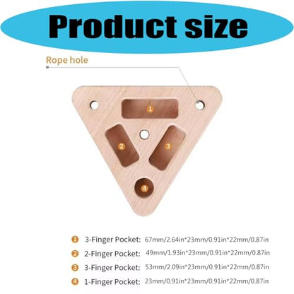 Indoor Climbing Hangboards Durability Boxwood Hangboards Portables Fingerboard for Indoor Outdoor Use