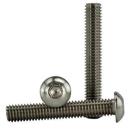 Chenango Supply 3/8-16 x 2-1/4" Stainless Socket Button Head Cap Screws | 18-8, Coarse Thread, Full Thread, Hex Drive, Corrosion-Resistant - size: 3/8-16 X 2-1/4