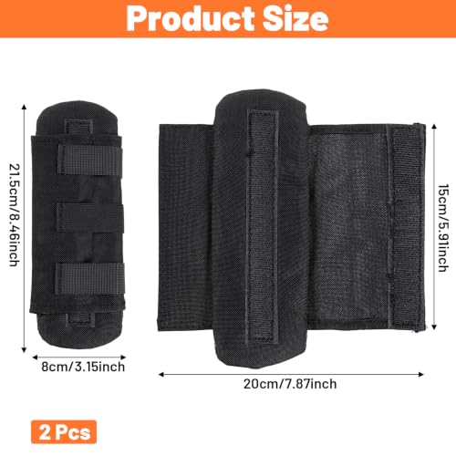 Ymapinc 2 Pack Breathable Shoulder Strap Pads for Backpack | Soft Comfort Shoulder Pad Cushion for Long-distance Travel Backpack Crossbody Bag Luggage Strap - Black