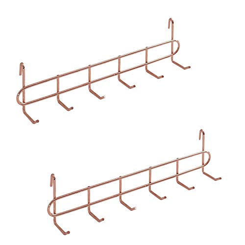 Rose Gold Grid Hooks Rack for Wall Grid Panel,Hanging Hooks for Wall Grid Storage and Display，Size 10.7”x 2.8”x1.8 ”,2 Pack - color: Rose Gold