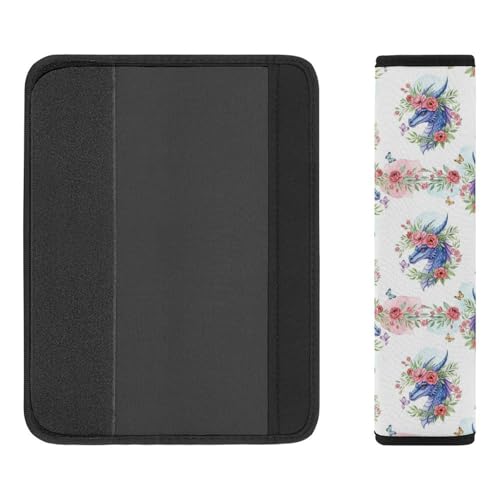 Universal Fit Seat Belt Shoulder Pad for Kids, Car Seats Pushchair Strollers High Chair Pushchair, 1 Pair Flower Dragon Automotive Seat Belt Protector - color: Pattern 279