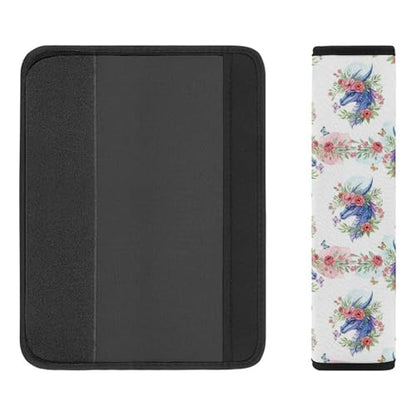 Universal Fit Seat Belt Shoulder Pad for Kids, Car Seats Pushchair Strollers High Chair Pushchair, 1 Pair Flower Dragon Automotive Seat Belt Protector - color: Pattern 279