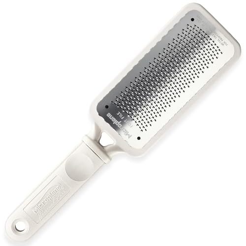 Microplane Colossal Foot File Scraper - The Original Stainless Steel Foot Rasp, Dead Skin/Callus Remover for Feet, Gentle Foot Scrubber, Pedicure Tools for Salon-Quality Foot Care, White - style: White