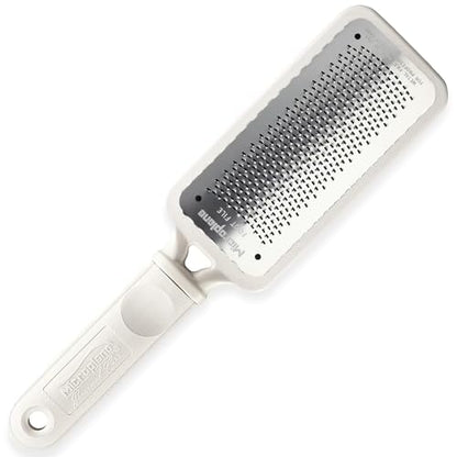 Microplane Colossal Foot File Scraper - The Original Stainless Steel Foot Rasp, Dead Skin/Callus Remover for Feet, Gentle Foot Scrubber, Pedicure Tools for Salon-Quality Foot Care, White - style: White